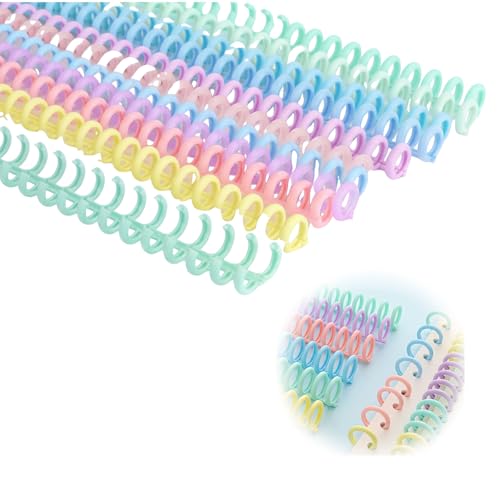 20 Pcs Plastic Spiral Binding Coils Plastic Binding Combs 30 Ring Diameter 0.47inch Add Pages to Notebooks Snap Close Comb Binding Spines Binder Dividers Ring Coil for Loose Rings Spiral Notebook