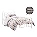 Novogratz Bright Pop Metal Twin Bed Frame with Headboard, Adjustable Height for Underbed Storage, Metal Slats Included, Twin, White
