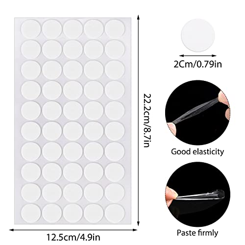 400 Pcs Double Sided Adhesive Dots Removable Poster Putty Clear Sticky Tack Putty No Trace Round Adhesive Mounting Putty For Hanging Posters,Pictures(20Mm) #TOP2