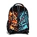 aportt Blue Red Fire Water Wolf Backpack for Boys Girls Durable Casual Basic Kids Bookbag Lightweight School Bag for Teens Students Travel Daypack