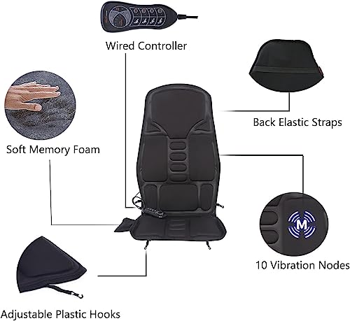 Sotion Seat Massager, Vibrating Back Massager For Chair Massage Cushion, 10 Vibrations To Relieve Stress And Fatigue For Back, Shoulder And Thighs #TOP5