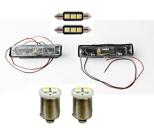 Fanalini Luce Bianca Targa con lampade led 6000K per Vecchia Panda 141 prodotte dal 1986 al 2003 Lampade a LED Posizione luce Bianca