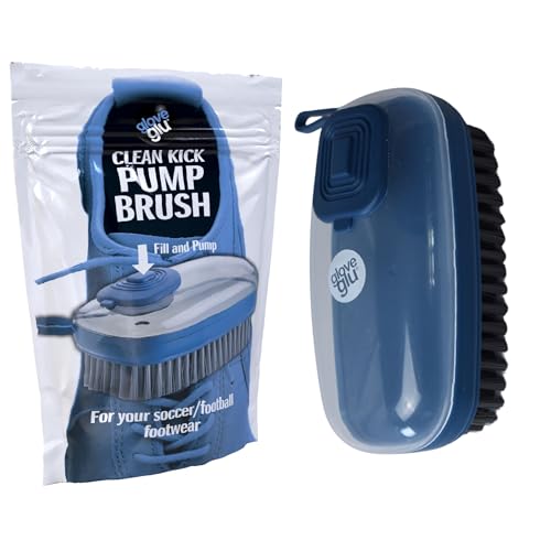 Clean Kick Football Boot Cleaning Brush with Built-In Soap Dispenser Portable Scrubber for Mud & Grass Easy Grip Shoe Cleaner for Soccer Football & Sports Boots
