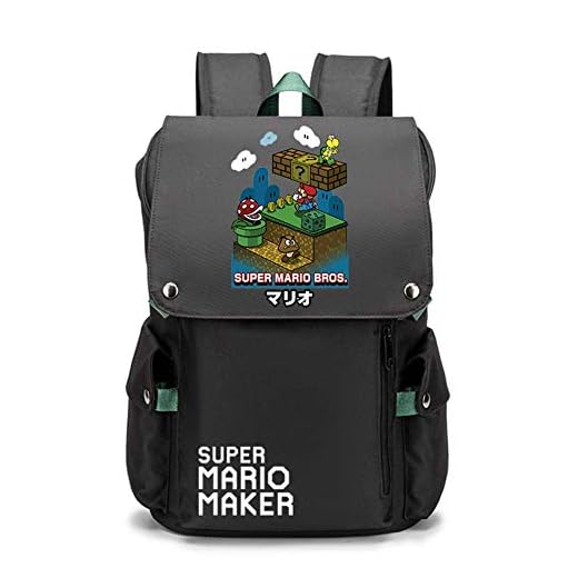 Super Mario Backpack Women's New Korean Version Of The Oxford Cloth Small Backpack Ladies All-match Fashion Large-capacity Canvas School Bag