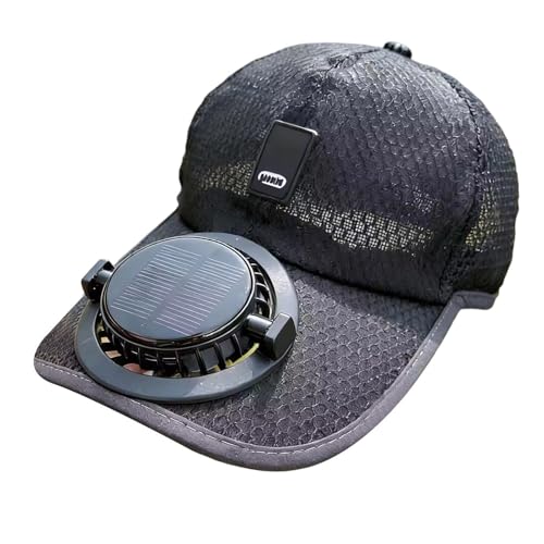 Casquette de baseball en maille avec ventilateur solaire et écran de charge