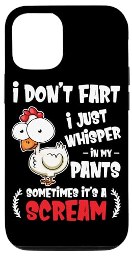 Carcasa para iPhone 13 Divertido amante del pollo I Dont Fart I Whisper In My Gift