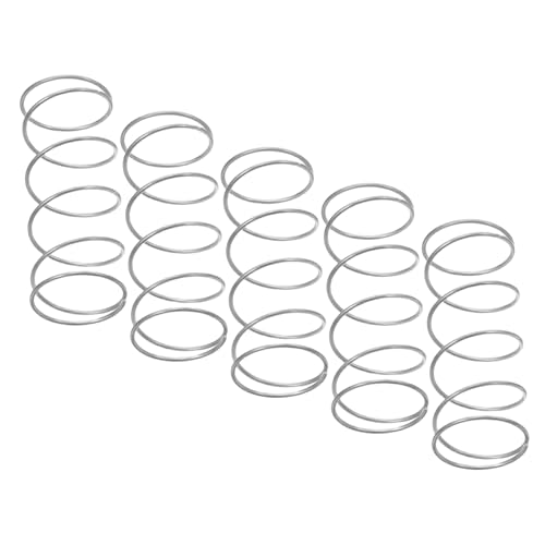 Operitacx 5個トイレ水タンク用プッシュボタンスプリング ワイヤー径ステンレス製 耐久性交換用トイレフラッシュボタン部品 シームレス作動で