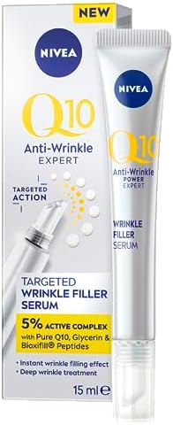 NIVEA Q10 Anti-Wrinkle Expert Targeted Wrinkle Filler Serum 15ml | With Q10, Glycerin & Peptides | Visibly Reduces Wrinkles | Boosts Collagen to Plump Skin | Women's Anti-Ageing Serum