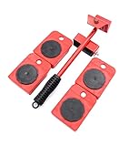 5Pcs Set Möbelumzug Set Möbelumzug Werkzeug Transportheber Schwere Sachen Bewegliches Rad Rollenstange Handwerkzeuge