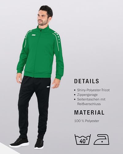 JAKO Unisex Trainingsanzug Polyester Classico, Sportgrün, S – Ansicht 4