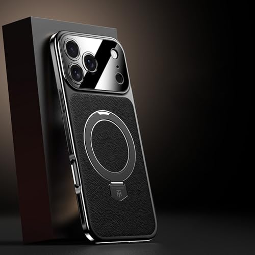Étui iPhone 17 avec anneau magnétique plaqué et support intégré