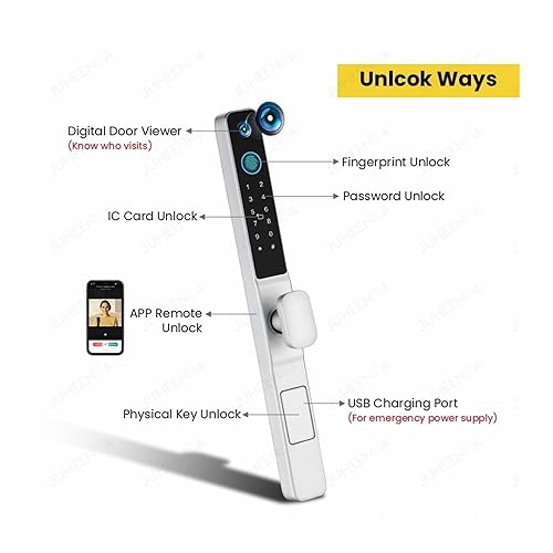 Serrure de Porte avec Mot de Passe Empreinte Digitale et Caméra WiFi - 8