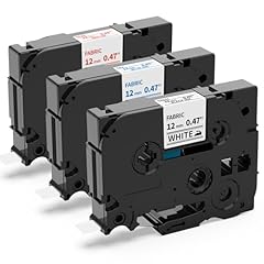 Red/Blue/Black on White Fabric Iron-on Tape