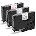 Replace TZe TZ P-Touch Fabric Iron-on Clothing Label Tape 12mm 0.47 inch, TZe-FA231 TZe-FA3 TZe-FA3R, Compatible with Brother PT-D210 PT-D400 PT-D400VP PT-H110 Label Maker, Black/Blue/Red on White, 3P