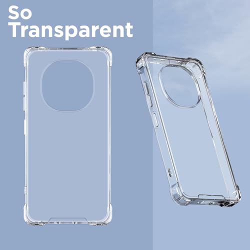 Image of Amazon Basics Back Cover for Oppo F29 Pro 5G PC + TPU Clear Transparent Raised Edges Shockproof Protective Phone Bumper Case(Transparent)
