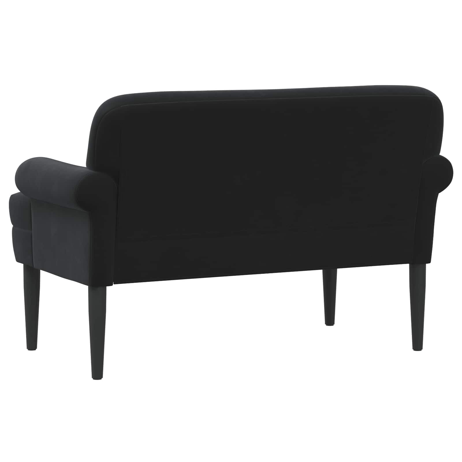Loveseat ze zszyciem guzikowym, kolor czarny, 120 x 66 x 78 cm