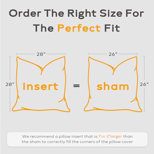 Savori QAS-0 Set Of 2 Down And Feather Throw Pillow Inserts 28X28 Soft Fluffy Pillow Inserts With 100% Down-Proof Cotton Cover, Decorative Square Cushion Inner For Sofa Couch Bed-White thumb #6