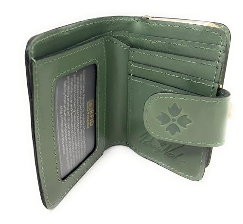 Patricia Nash Leather Iberia Bifold Wallet, Sage3