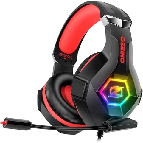 Ozeino Gaming Headset with RGB Lighting Cover