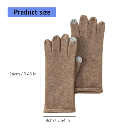Guantes elegantes de dedo completo en cachemira para invierno 4