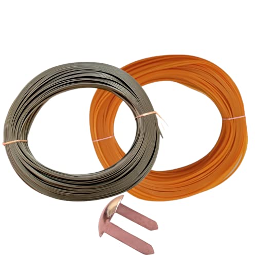 Image of ADW CRAFT'S Plastic Wire for Basket Making(2 Colours Best Combo|Plastic Koodai wire|Glass Wire For Basket Making|Koodai Wire Roll|Plastic Wire For Koodai (200 Grms, Silver Gold, 1)