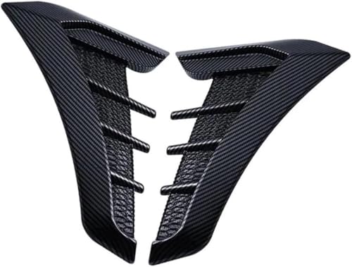 Garde-boue de voiture universels en fibre de carbone noire | 2 pièces pour ailes et carrosserie