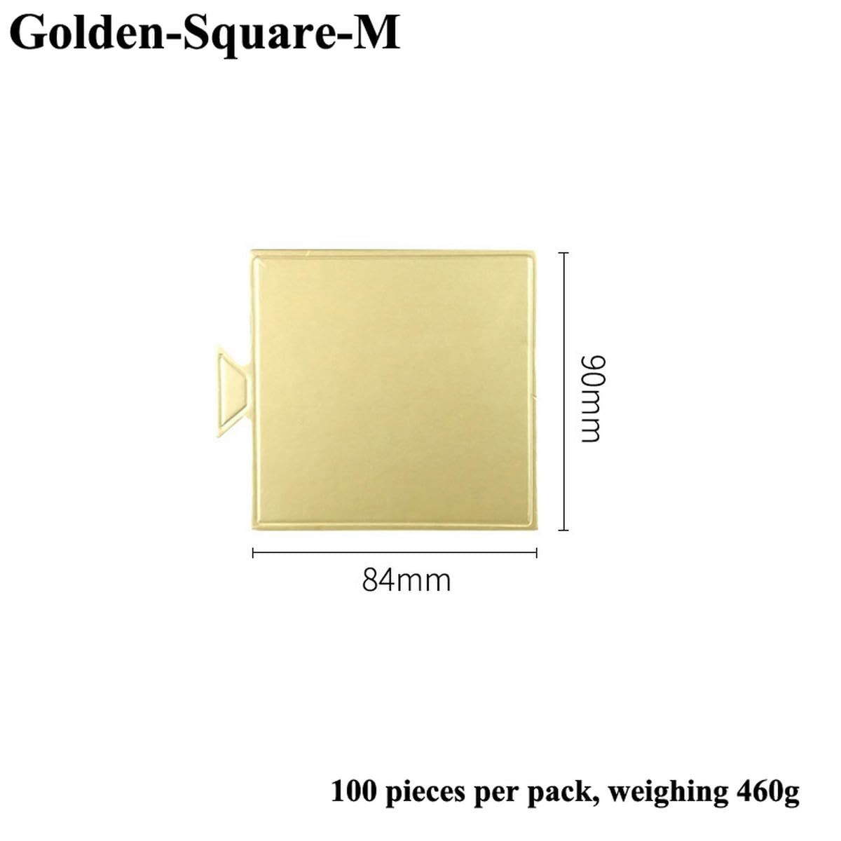 Tablas para Tartas de tamaño Mini, 100 Unidades por Paquete, cartón Cuadrado Dorado, Base para Tartas, Herramientas de decoración de Pasteles, Platos de exhibición de postres, Cuadrados Dorados, S