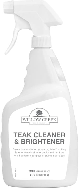 Willow Creek Designs Outdoor Furniture Teak Cleaner, 32.0 fluid_ounces, 32.0 Fl Oz