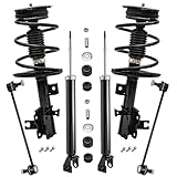Detroit Axle - 6pc Suspension Kit for 2013-2018 Nissan Altima [Sedan] 2 Front Struts with Coil Spring 2 Rear Shock Absorbers 2 Front Sway Bar Links 2014 2015 2016 2017 Replacement
