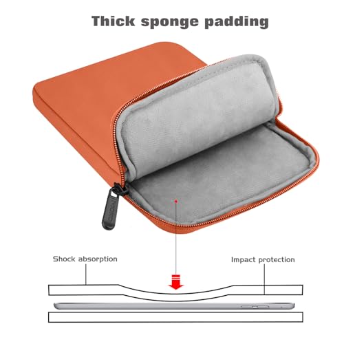Image of MoKo 9-11 Inch Tablet Sleeve Bag Carrying Case Fits New 11inch iPad Air M4, iPad A16 2025, iPad Pro 11 M4, Air 5 /4 /3, iPad 10 /9 /8th Gen, Tab S8 /S9 11 inch, Tablet Carrying Case, Orange