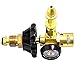 PMU Helium Saver Latex Balloon Filler Brass Inflator 60/40 Helium Air Mixer with Pressure Gauge, Hand Tight Connection and Easy Ribbon - String Cutter Pkg/1