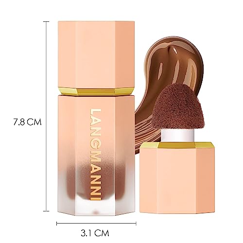 Liquid Contour Stick -Built-in Sponge Tip Sculpted Complexion Wand Cream Face Concealer Contour Waterproof Long Lasting Natural Bronzer Smooth Shimmer Face Highlighter Makeup Contour Stick (# 101) - Image 7