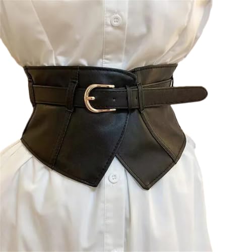 Pohullan Women Wide Waistband Travel And Shopping Coat Dress With Leather Belt Accessories