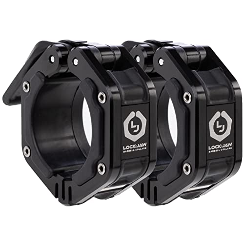 Lock-Jaw Flex Quick Release Aluminum Barbell Collar with Magnet (Black)