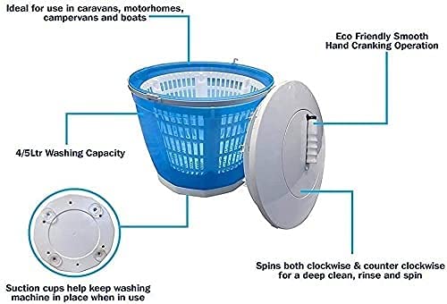 Mini washer manuel non électrique avec essoreuse intégrée pour camping