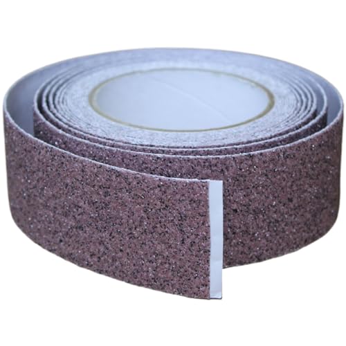 Image of Anti Slip Tape 2 Inch Wide, Waterproof Grip Adhesive Tape, Heavy Duty High Traction Friction for Indoor /Outdoor Steps (33 Ft /Brown-Black).