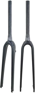 Gravel Bike Rigid Fork 700C Road Bike Fork Full Carbon Fiber Disc Brake Front Fork 1-1/8" Straight/Tapered Tube Hard Fork Quick Release 9*100mm Tapered