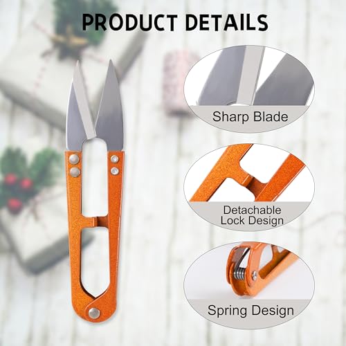 9 Pcs Sewing Scissors Thread Snips, 4.1 Inch Yarn Snips, High-Carbon Steel Thread Snippers, Sewing Snips Thread Cutter Scissors for Stitch, Knitting, Mini DIY Supplies, Crafts - Thumbnail 3