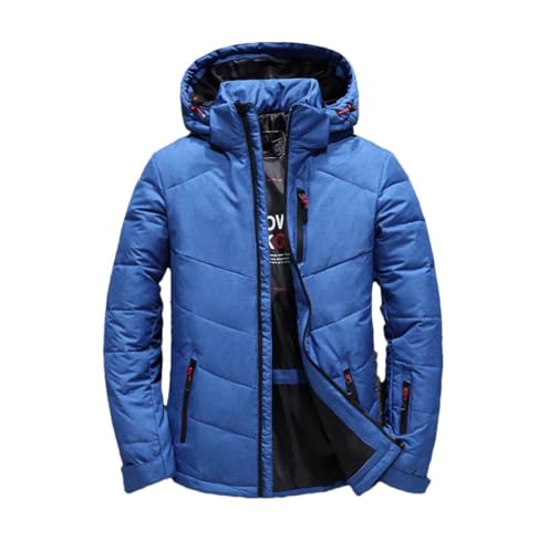 Men's Winter Luxury White Duck Down Jacket Casual Windproof Parka Goose Feather Hood Thick Warm Coats