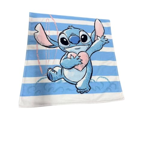 Toalha Aveludada Estampada Stitch 70 cm x 1,40 m