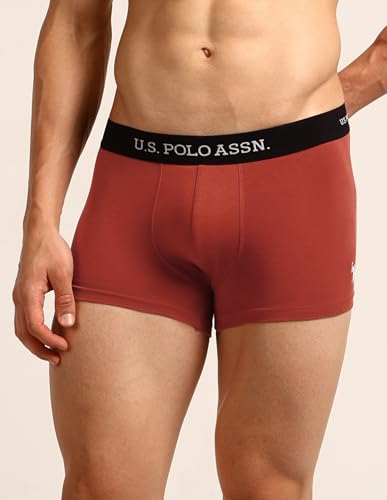 Image of U.S. Polo ASSN. Men's OET13 Anti Microbial Solid Underwear Trunks - Pack of 5