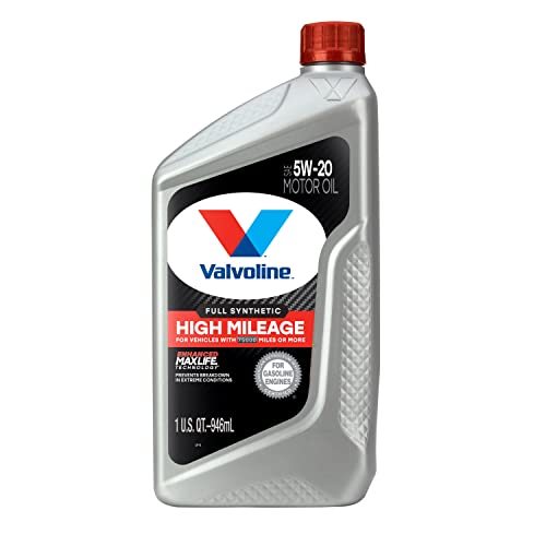 Image of Valvoline Full Synthetic High Mileage with MaxLife Technology SAE 5W-20 Motor Oil 1 QT, Case of 6 (Pack of 2)