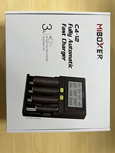 Najszybsza ładowarka do baterii MiBOXER 3 A, szybkie ładowanie, AA / AAA / D 26650 / 18490 / 18350 / 18500 / RCR123 Li-Ion / IMR / INR / ICR / NI-MH / NI-Cd, wyświetlacz LCD, inteligentna regulacja temperatury