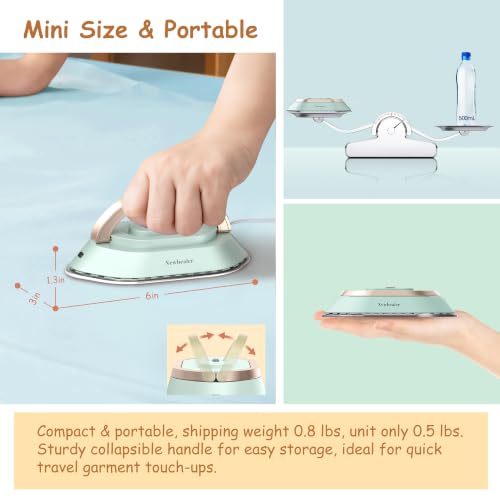 Image of Newbealer Travel Iron Set, 100-240V Mini Dry Iron for Clothes (No Steam)