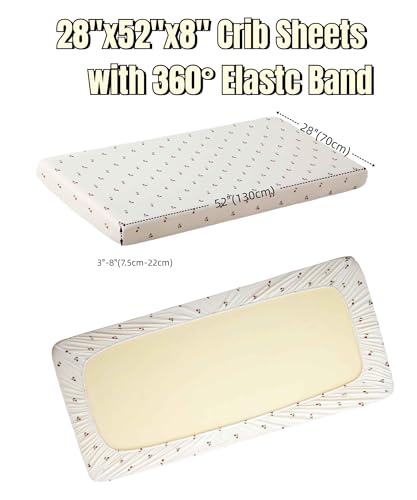 Image of SDY Jersey Cherry Crib Sheets for Baby Girls,52 inchx28 inchx8, 2 Pack,Pink Cute Kawaii Standard Oval /Retangle Fitted Crib Sheets for Toddler,Super Soft Breathable