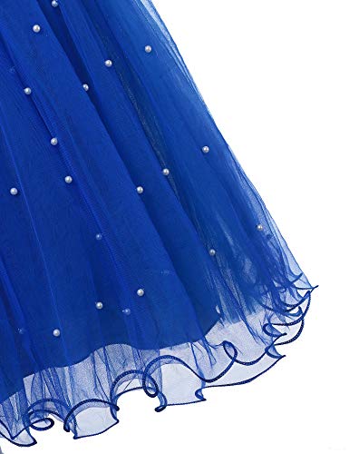 Muababy Girls Ice Snow Queen Sequin Princess Upgrade Deluxe Costume Long Sleeve (2-3T, Blue) #TOP4