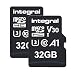 Integral 32GB Doppelpack microSD-Karten, Premium High-Speed, 4K-Video, 100MB/s Lesen, 30MB/s Schreiben, UHS-I, U3, V30, Klasse 10, A1 – für Smartphones, Tablets, Drohnen, Spielkonsolen.