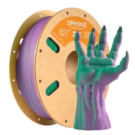 ERYONE Matte Dual Color 3D Printer PLA Filament 1.75 +/- 0.03mm, Matte Bicolor Filament PLA 1KG(2.2LBS) Spool, Fuchsia Green