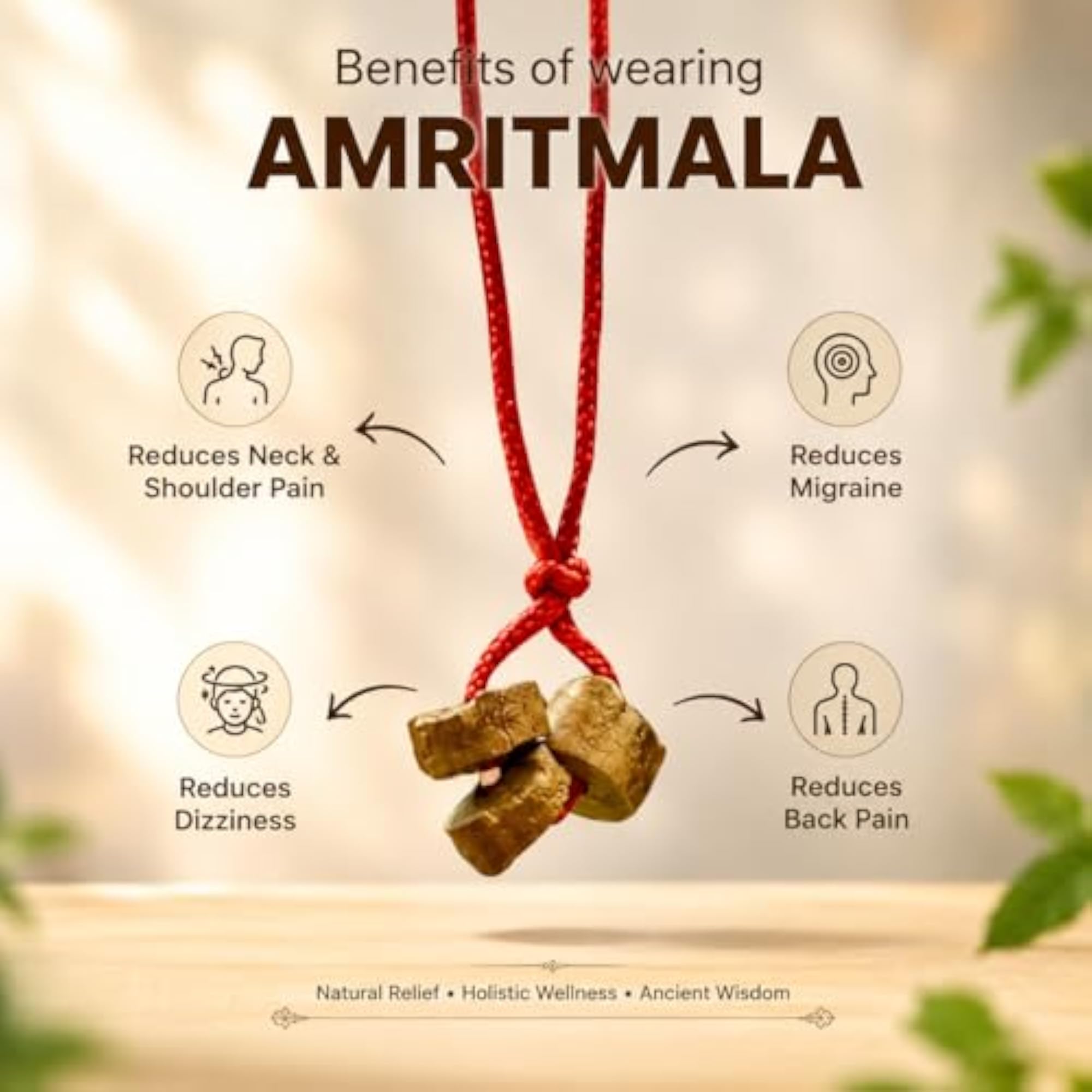 Herbal Wellness Necklace, Handcrafted Natural Ingredients