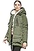 Orolay Women's Thickened Down Jacket Green S